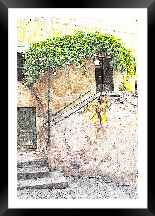 French Watercolour Framed Mounted Print by Rob Lester