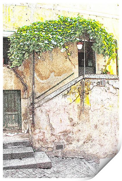 French Watercolour Print by Rob Lester