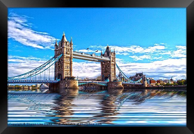 Tower Bridge (bright) Framed Print by Sharon Lisa Clarke