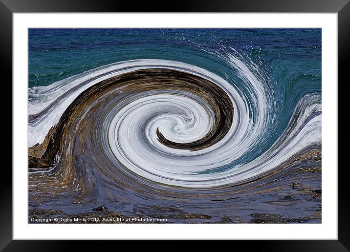 Playing with waves Framed Mounted Print by Digby Merry