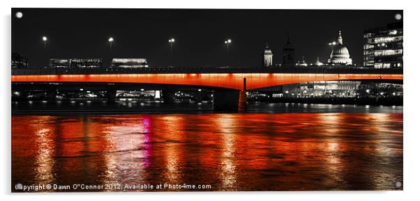 London Bridge Acrylic by Dawn O'Connor