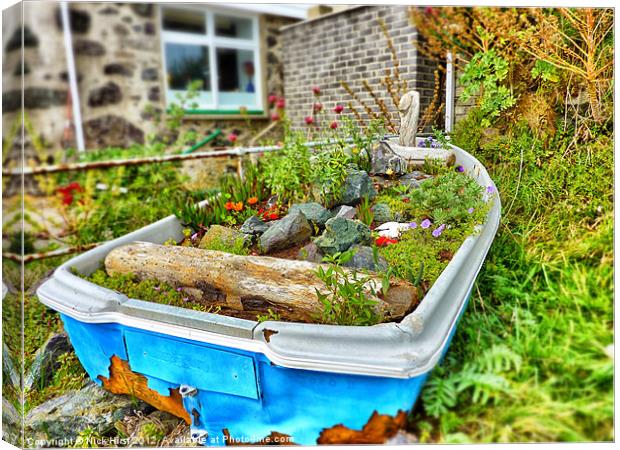 Garden Boat Canvas Print by Nick Hirst