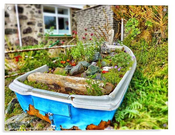Garden Boat Acrylic by Nick Hirst