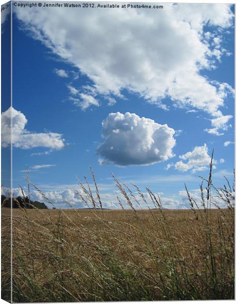 Cloud and Barley Canvas Print by Jennifer Henderson