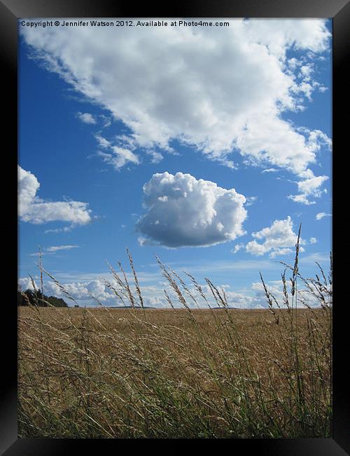 Cloud and Barley Framed Print by Jennifer Henderson