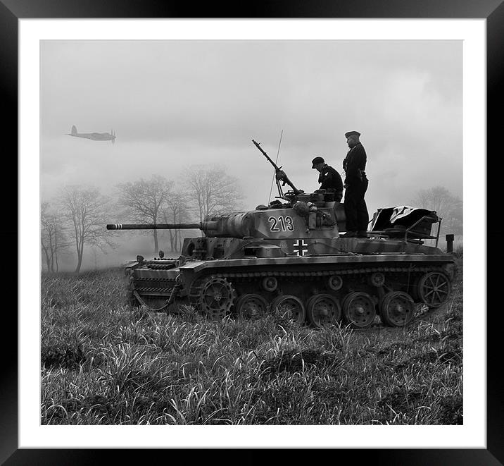 Panzer II (b/w) Framed Mounted Print by John Ellis