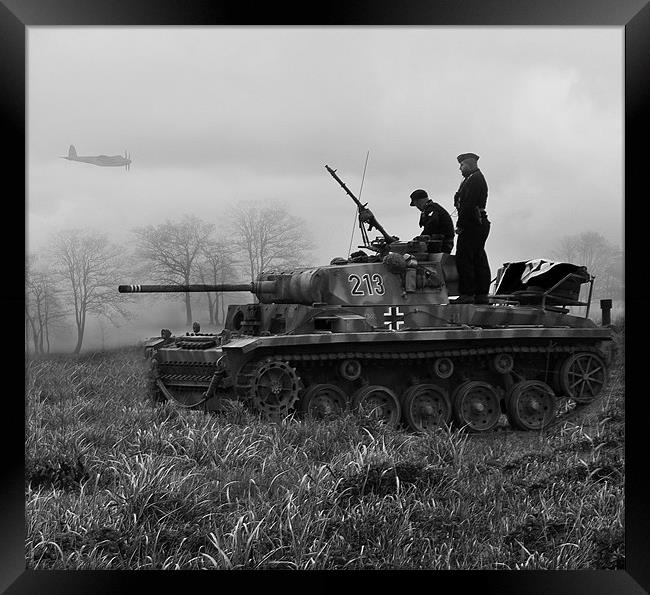 Panzer II (b/w) Framed Print by John Ellis
