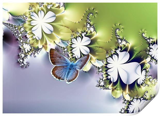 Botanical Flutters Print by Sharon Lisa Clarke
