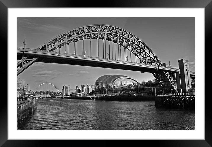 Tyne Bridges Framed Mounted Print by David McCulloch