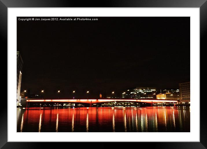 London Bridge Framed Mounted Print by Jon Jaques