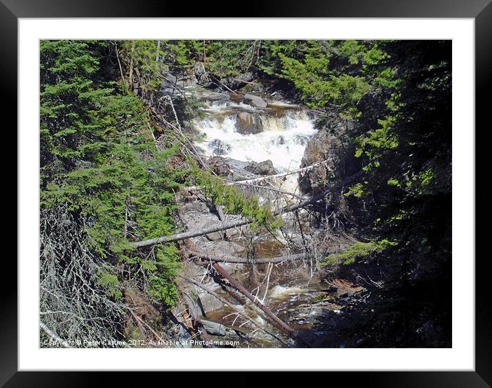 Indian Stream Canyon Framed Mounted Print by Peter Castine