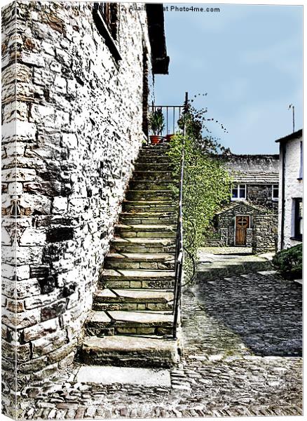 The Cottage Steps Canvas Print by Trevor Kersley RIP