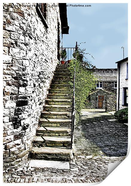 The Cottage Steps Print by Trevor Kersley RIP