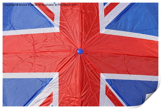 Union Jack Umbrella Print by Nicola Clark