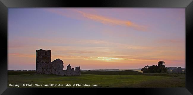 Sunset at Knowlton Rings Framed Print by Phil Wareham