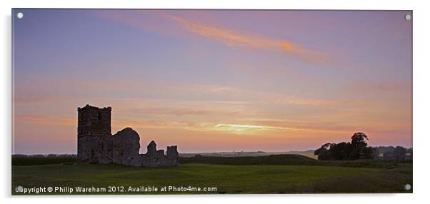 Sunset at Knowlton Rings Acrylic by Phil Wareham