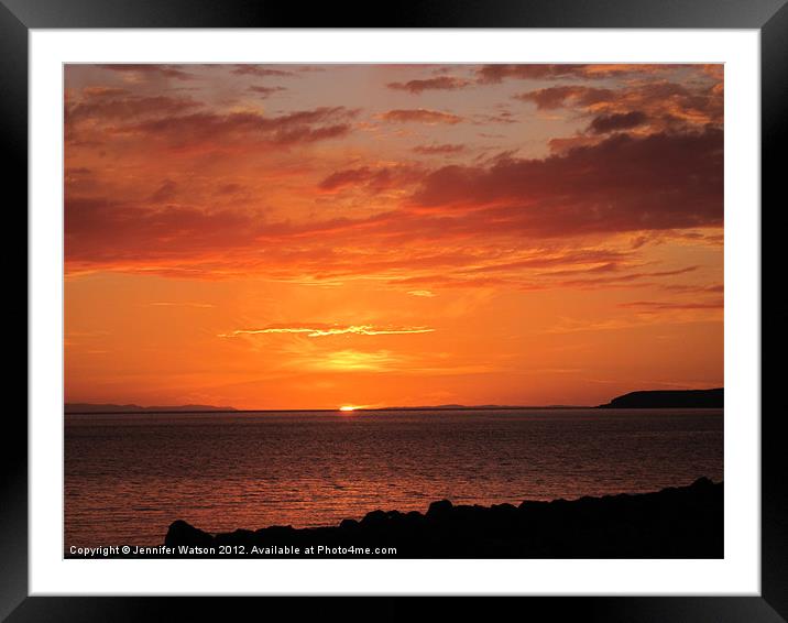 Port Henderson sunset Framed Mounted Print by Jennifer Henderson