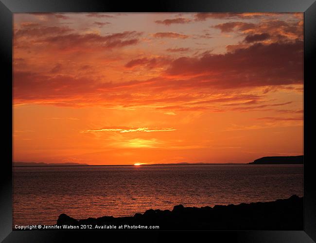 Port Henderson sunset Framed Print by Jennifer Henderson