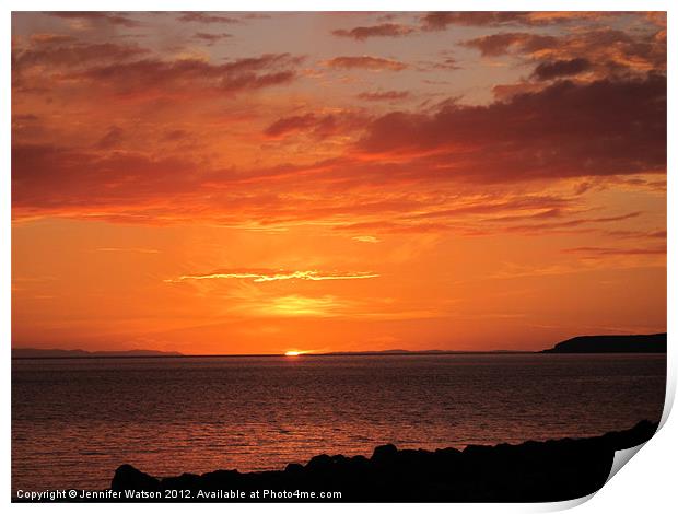 Port Henderson sunset Print by Jennifer Henderson