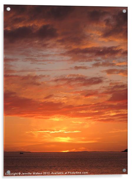 Port Henderson Sunset II Acrylic by Jennifer Henderson