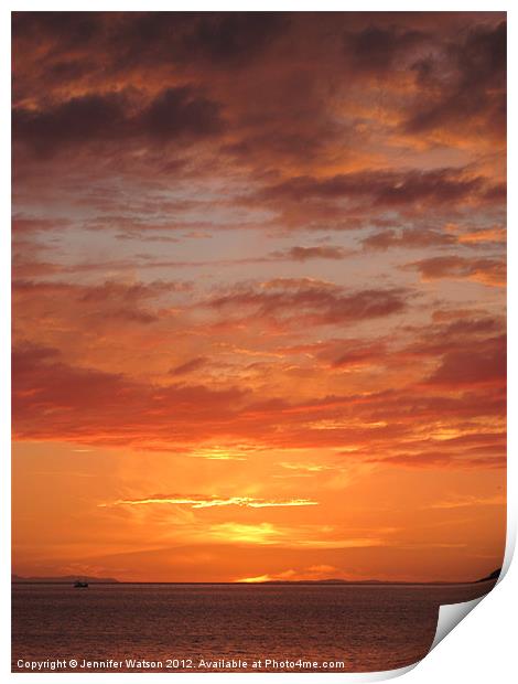 Port Henderson Sunset II Print by Jennifer Henderson