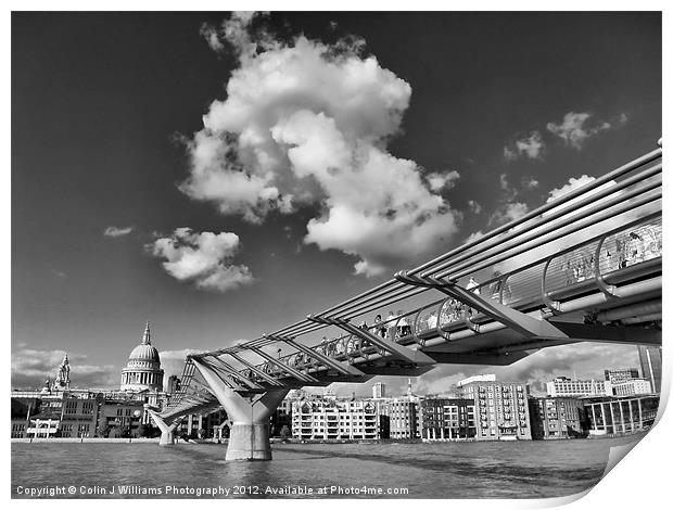 A Sunny Day At St Pauls -  BW Print by Colin Williams Photography