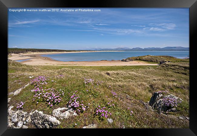 beautiful Newborough beach Framed Print by meirion matthias