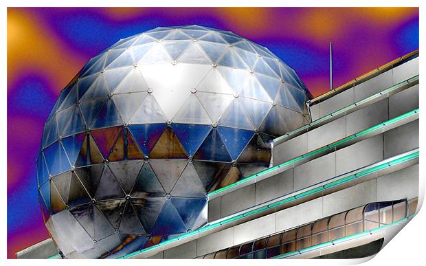 UNDER AN ABSTRACT DOME Print by Robert Happersberg