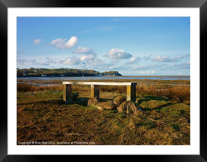 Bench with a view Framed Mounted Print by Nick Hirst