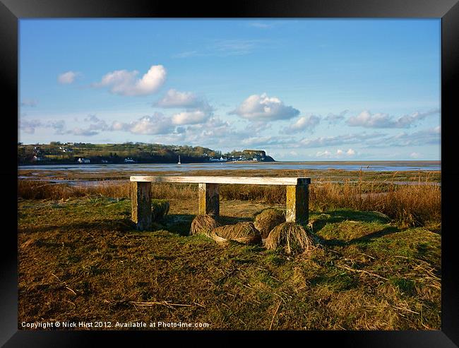 Bench with a view Framed Print by Nick Hirst
