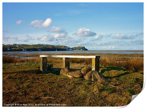 Bench with a view Print by Nick Hirst