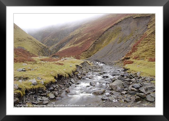 Grey Mare's Tail Framed Mounted Print by Iain McGillivray
