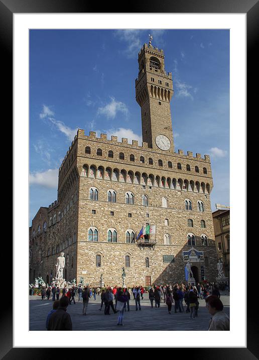 Palazzo Vecchio Framed Mounted Print by Kieran Brimson