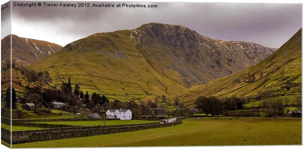 Looking Towards The Kirkstone Pass Canvas Print by Trevor Kersley RIP