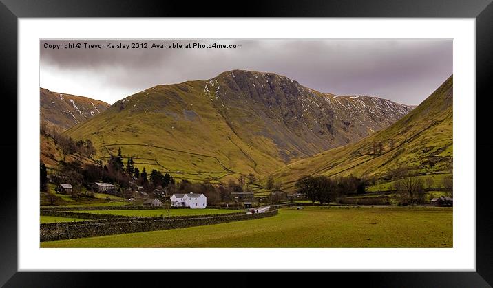 Looking Towards The Kirkstone Pass Framed Mounted Print by Trevor Kersley RIP