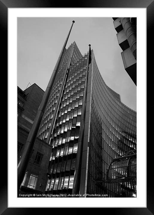 London Office Building Framed Mounted Print by Iain McGillivray