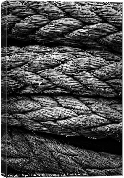 rope Canvas Print by Jo Beerens