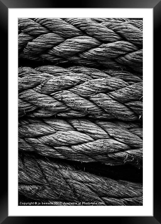 rope Framed Mounted Print by Jo Beerens