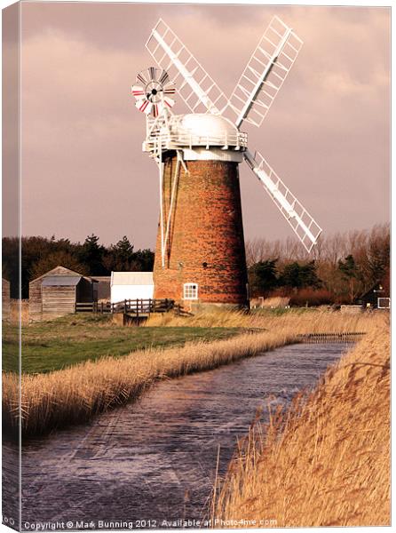 Horsey Mill Canvas Print by Mark Bunning
