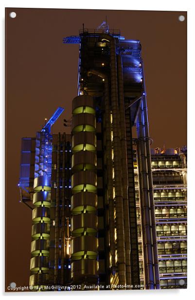 Lloyds Tower at Night Acrylic by Iain McGillivray