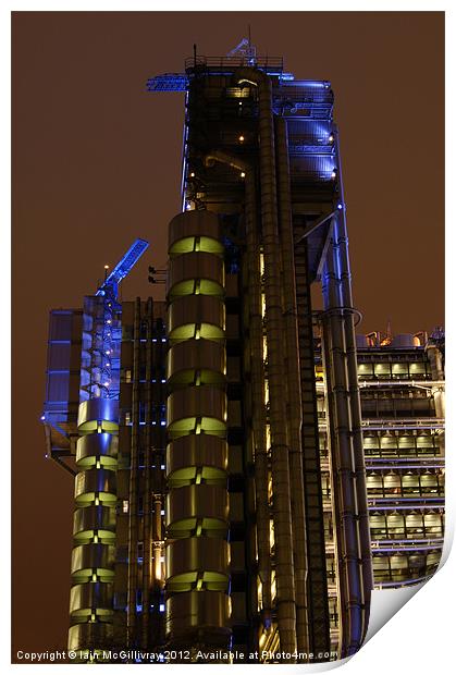 Lloyds Tower at Night Print by Iain McGillivray