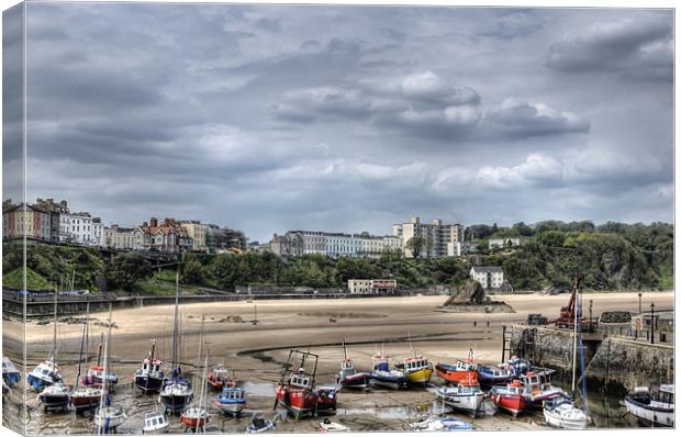 Tenby North Beach Harbour View 2 Canvas Print by Steve Purnell