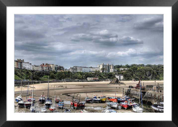 Tenby North Beach Harbour View 2 Framed Mounted Print by Steve Purnell