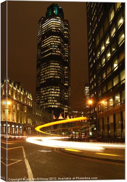 Tower 42 at Night Canvas Print by Iain McGillivray