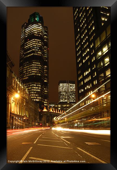 Tower 42 at Night Framed Print by Iain McGillivray