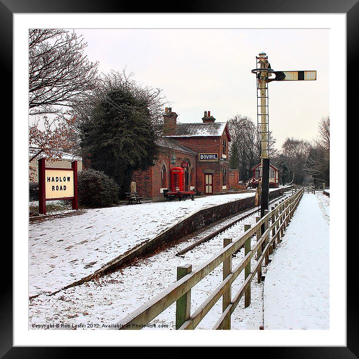 Hadlow Road Station Framed Mounted Print by Rob Lester