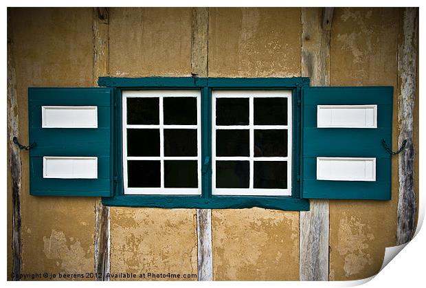 old style windows Print by Jo Beerens