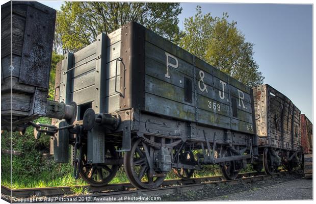 Old Train Carts Canvas Print by Ray Pritchard