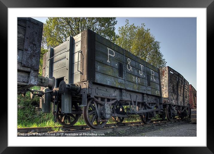 Old Train Carts Framed Mounted Print by Ray Pritchard