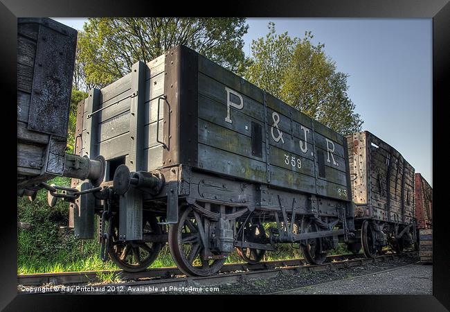 Old Train Carts Framed Print by Ray Pritchard